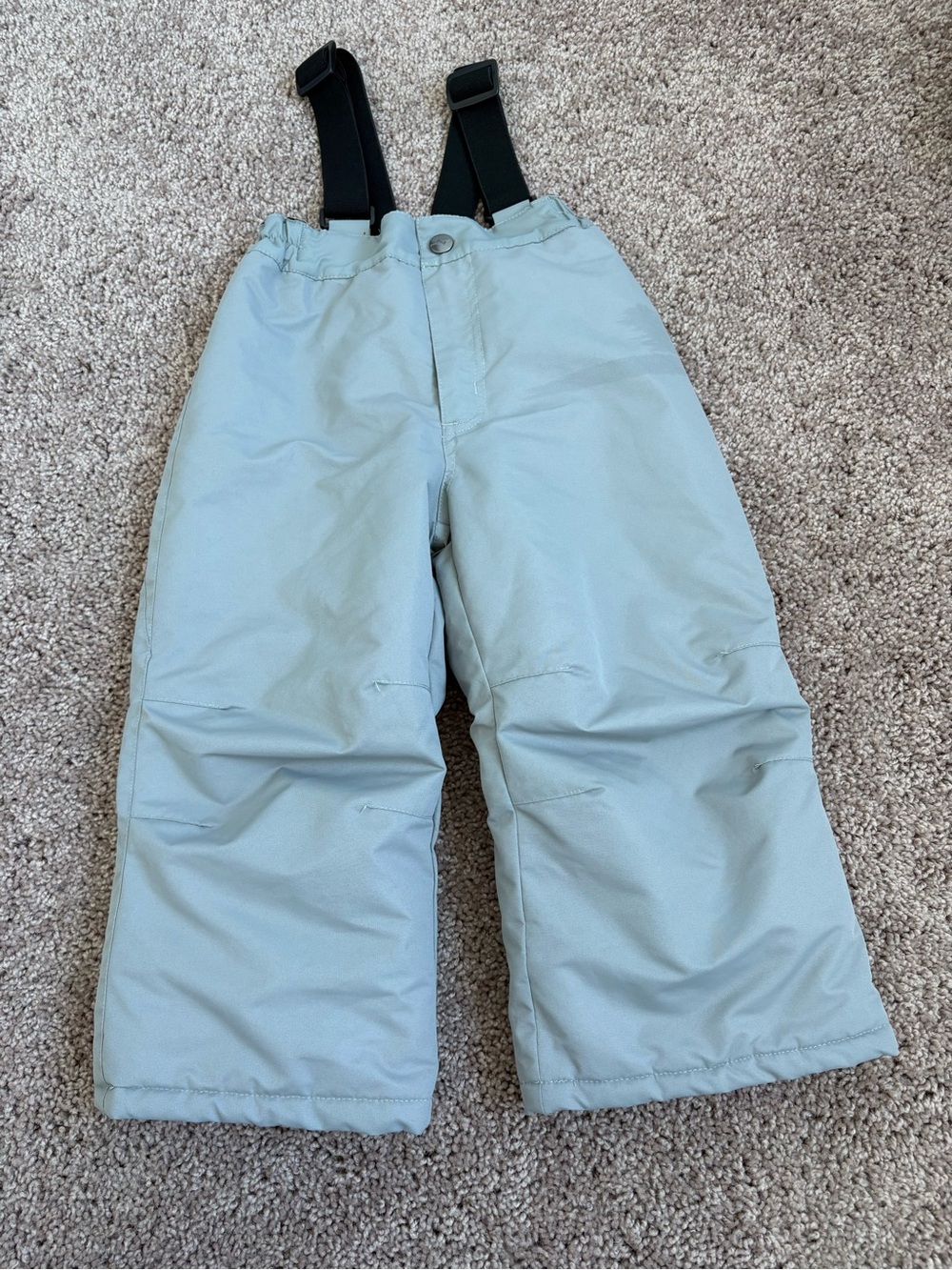 Pulse Grey Ski Overalls with Black Adjustable Suspenders